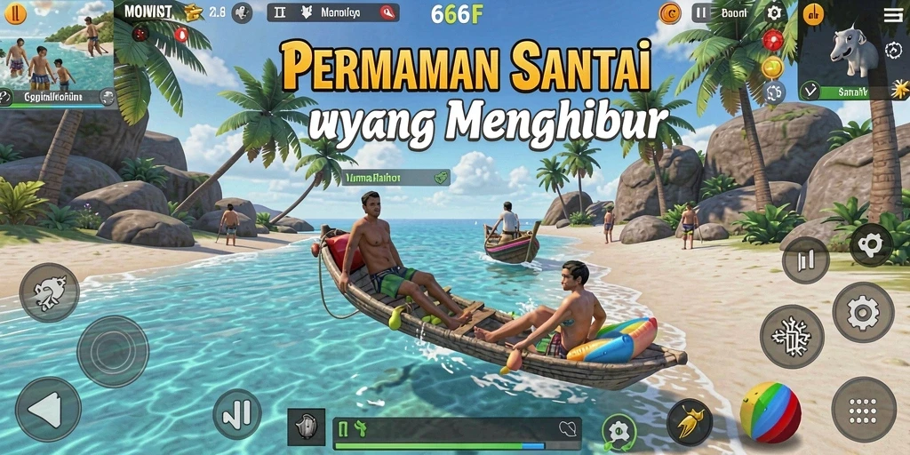 Tangkapan layar gameplay 666F yang menghibur dan santai.