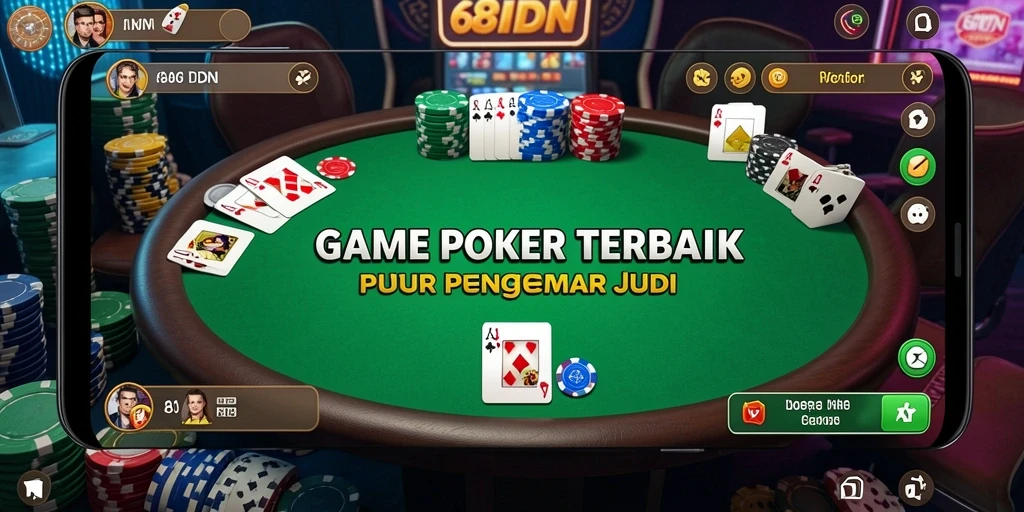 Screenshot gameplay Poker yang menegangkan di 68IDN.