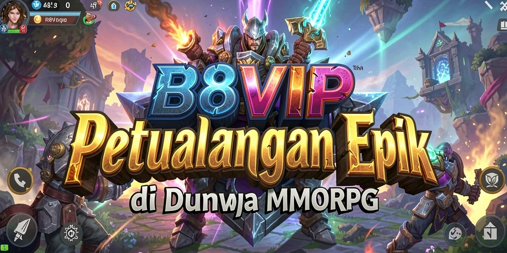 Screenshot B8VIP menampilkan petualangan epik di dunia MMORPG.