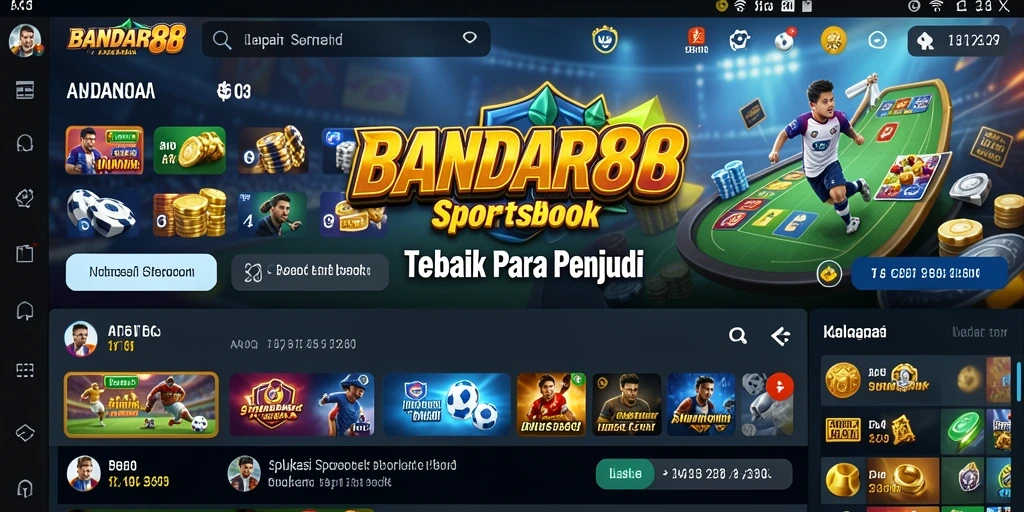 Tampilan screenshot utama BANDAR88 menampilkan taruhan olahraga yang menarik.