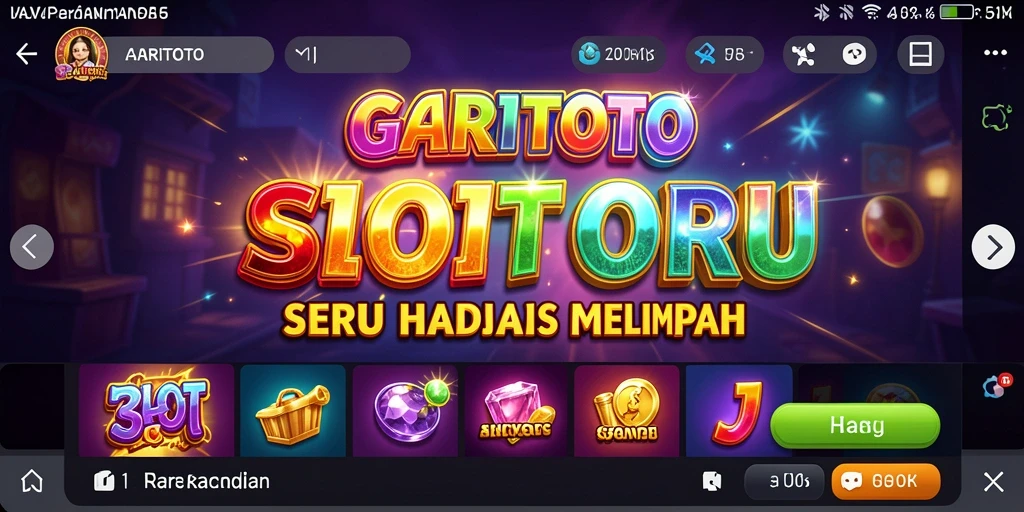 Tampilan gameplay seru dari GARITOTO dengan berbagai mesin slot.