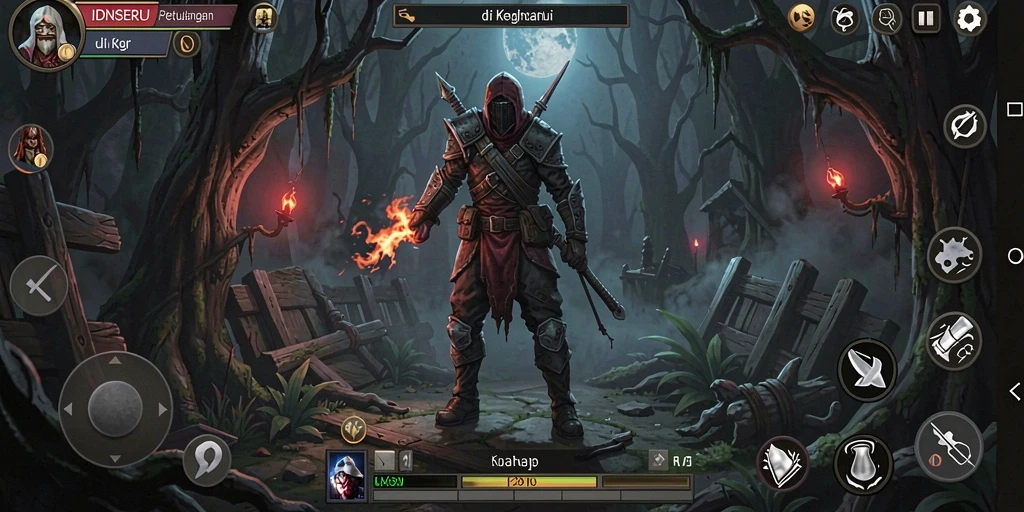 Tampilan gameplay menegangkan dengan atmosfer horor yang mengerikan.
