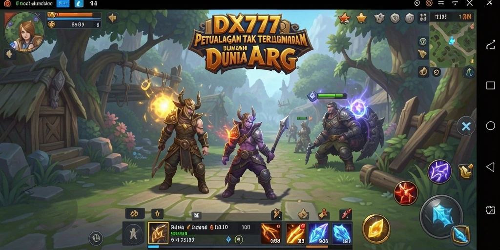 Tampilan seru gameplay IDX777 dalam dunia ARPG yang luas.