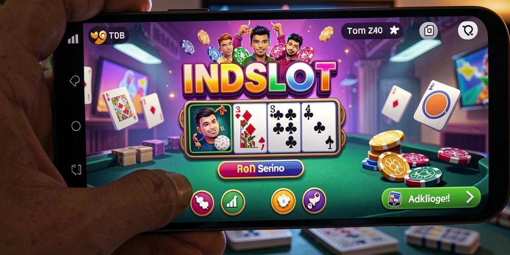 Tampilan gameplay seru dalam permainan Domino INDSLOT.