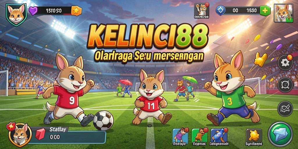 Tampilan gameplay seru dan interaktif KELINCI88 dengan berbagai olahraga.