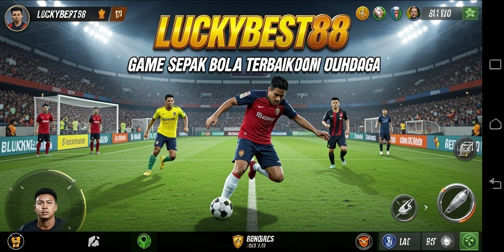 Tampilan gameplay seru dalam LUCKYBEST88 dengan aksi sepak bola yang mendebarkan.