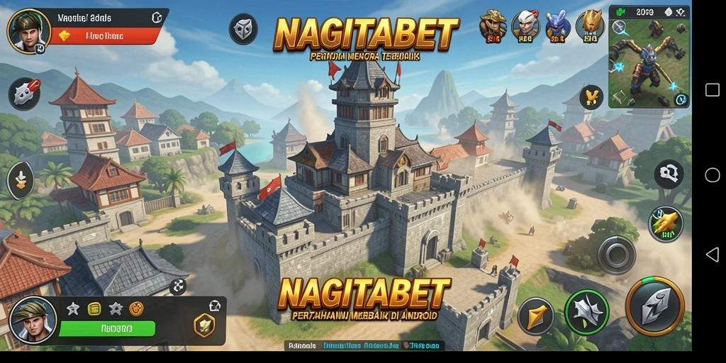 Tangkapan layar gameplay NAGITABET yang mendebarkan dalam pertahanan menara.