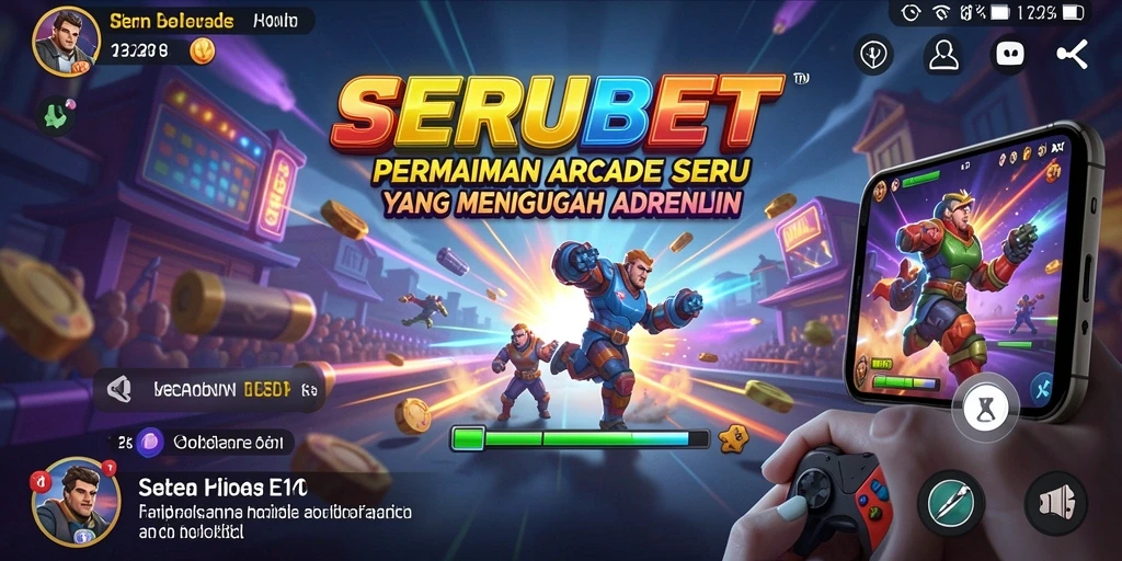 Tampilan gameplay SERUBET dengan aksi Arcade yang seru.