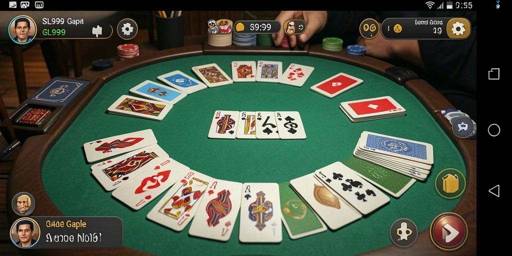 Tampilan gameplay SL999 yang seru dalam permainan Gaple.