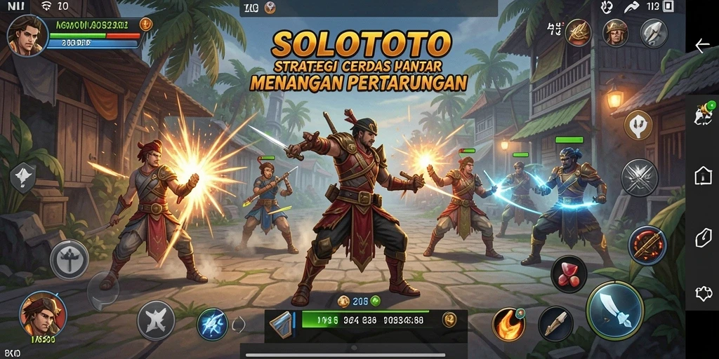 Screenshot SOLOTOTO menampilkan momen strategis dalam gameplay.