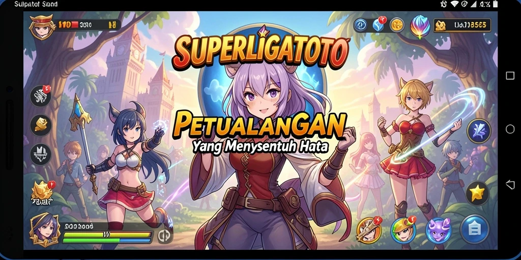Tampilan gameplay luar biasa dari SUPERLIGATOTO dengan efek visual menarik.