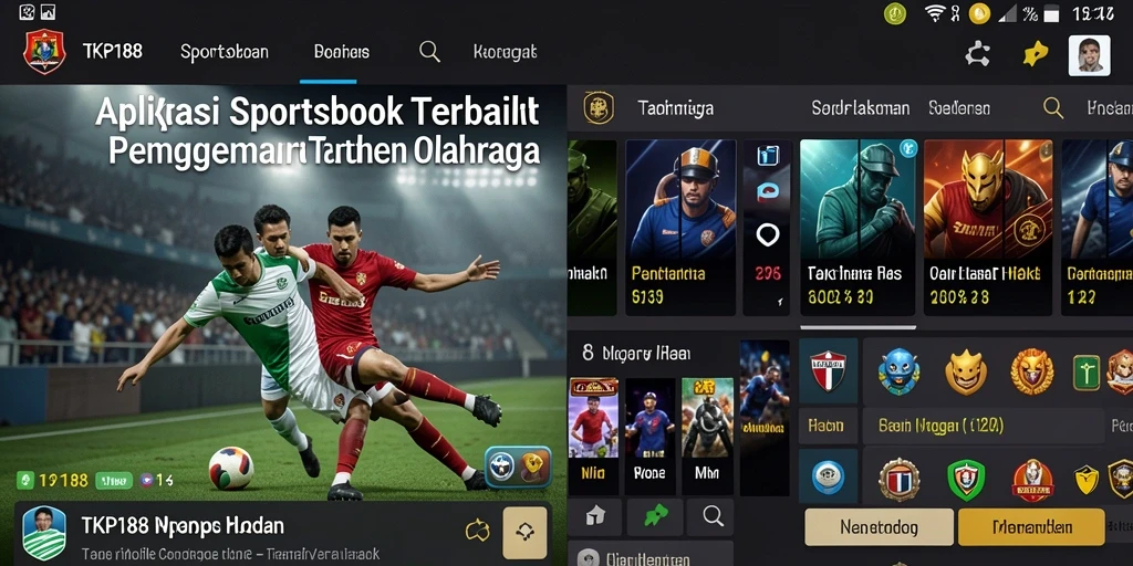 Tampilan antarmuka TKP188 yang menarik untuk taruhan olahraga.