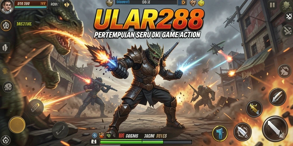 Screenshot gameplay ULAR288 menunjukkan aksi seru dalam pertarungan karakter.
