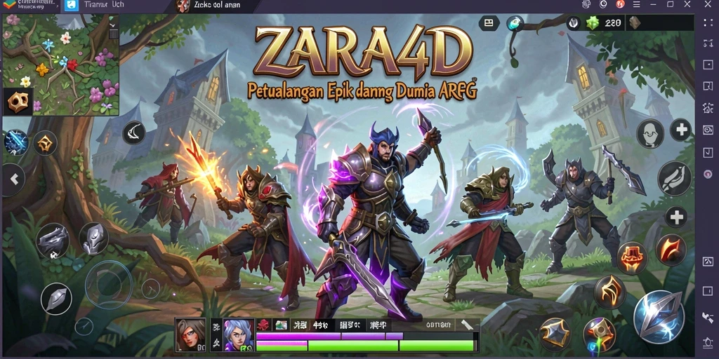 Gameplay ARPG ZARA4D yang penuh aksi dan petualangan.