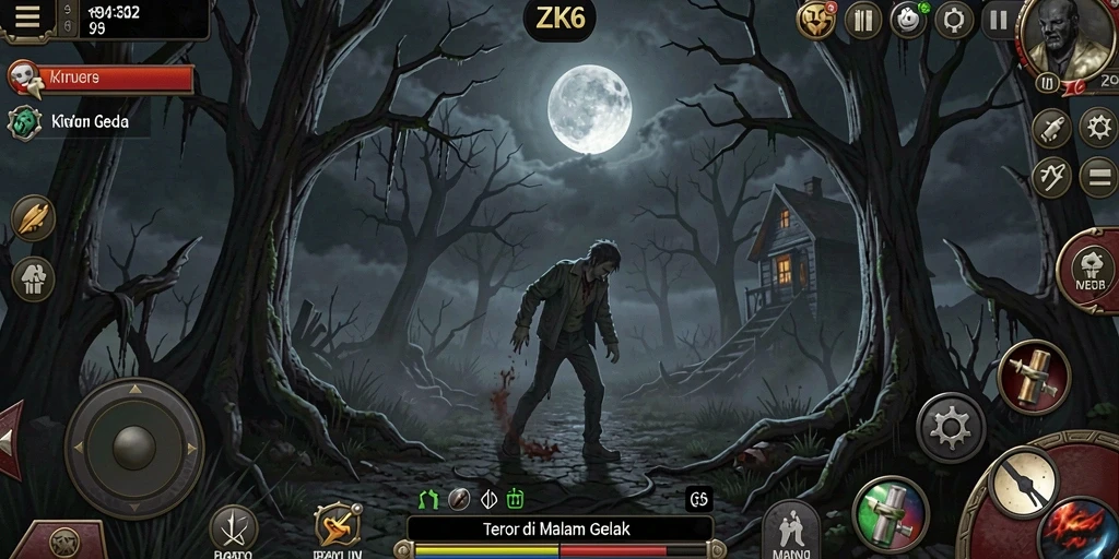 Gameplay ZK6 dengan suasana Horror yang menegangkan.